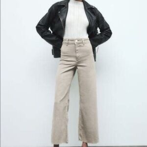 ZARA | The Marine Straight Jean | Bone | Size 8